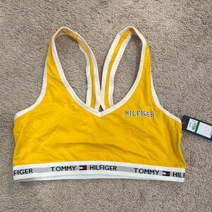🔟DEAL…Tommy Hilfiger Yellow Sports Bra with White Trim